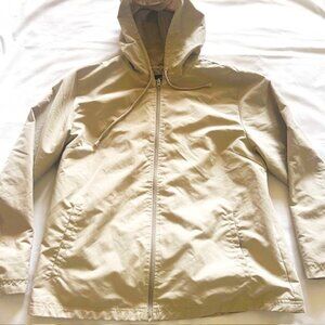 Tri Mountain Sports Jacket Womens L Beige Hoodie Zip Up